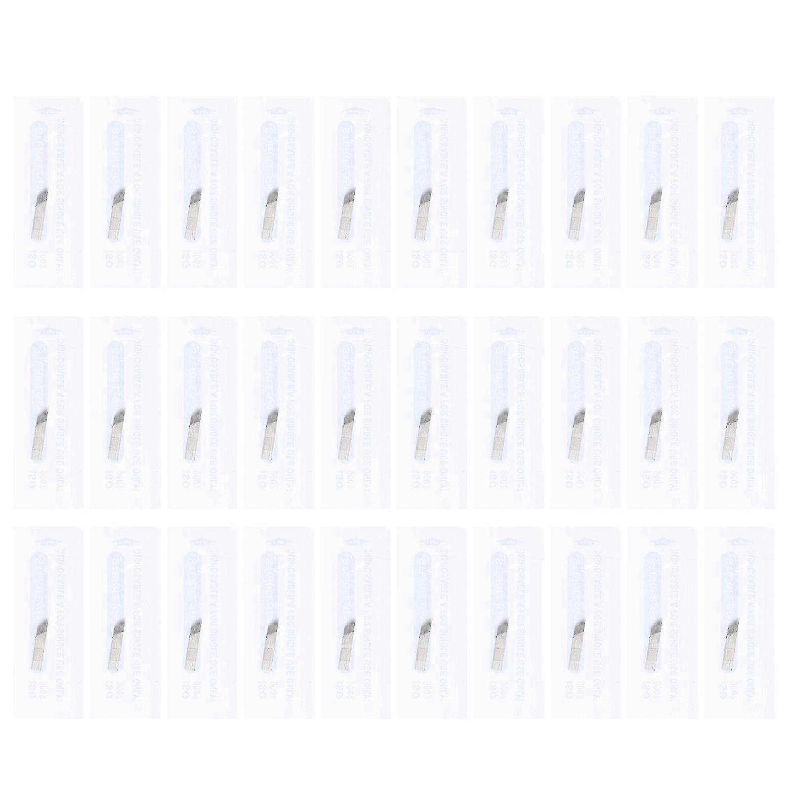25-26 50pcs SemiPermanent Eyebrow Needle Blades Manual Microblading Pen Eyebrow Needle(0.3mm 14pin )
