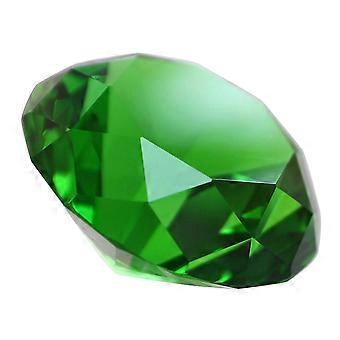 Lot de 2 diamants artificiels décoratifs en cristal pour mariage, maison, fête prénuptiale (vert 40 mm)