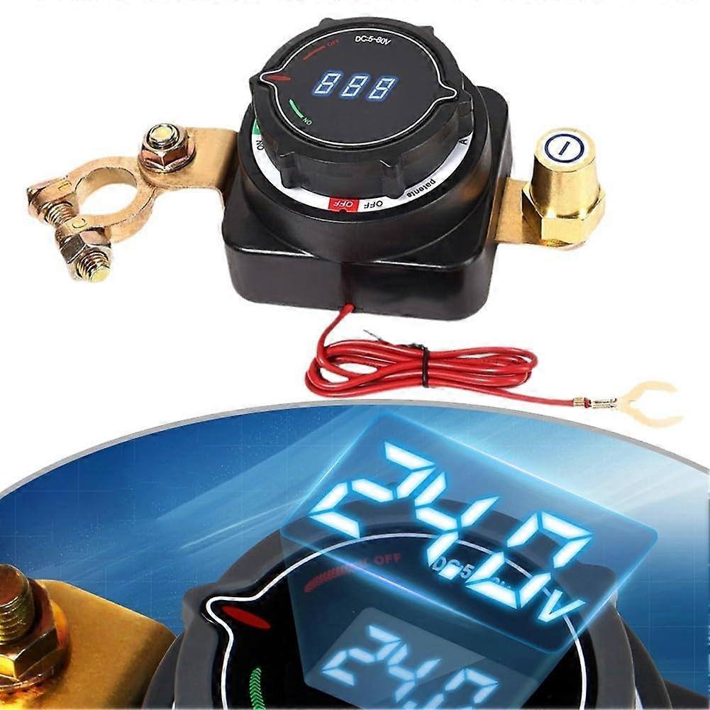 300A Battery Disconnect Switch With Voltmeter For RVs Yachts And Trucks 12V 24V 36V 48V Compatible Power Off Switch