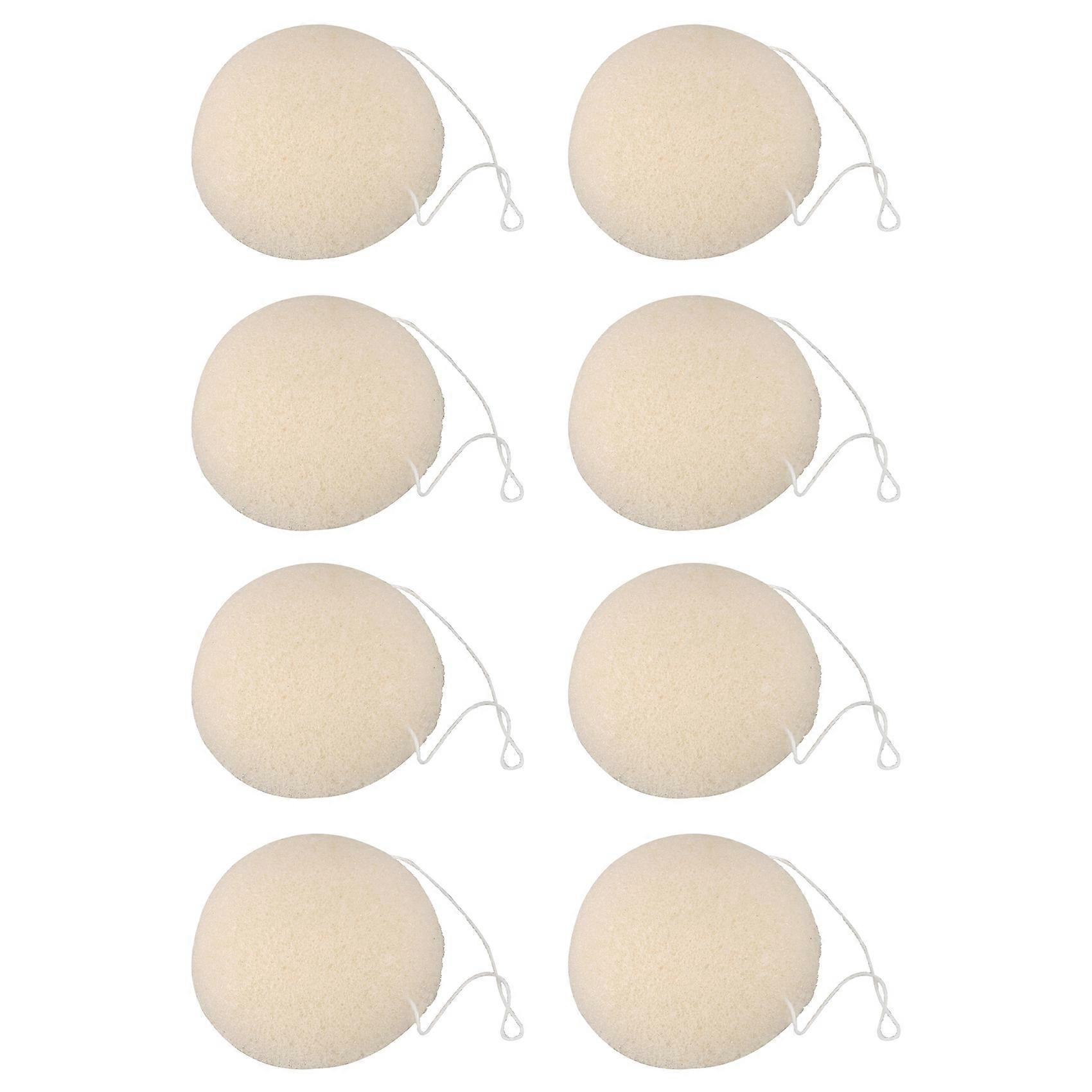 8X Face Natural Konjac Cleaning Sponge - White