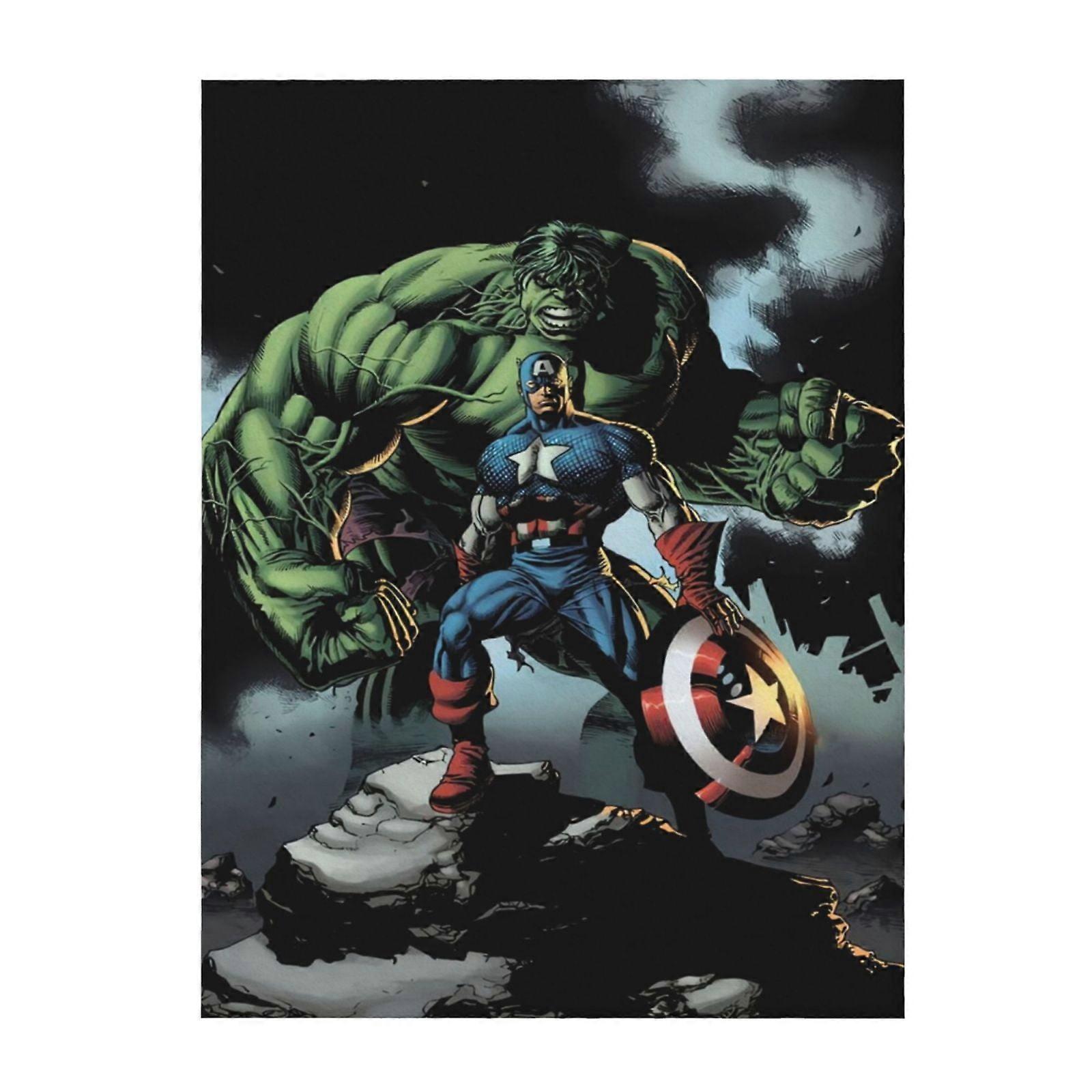 Captain America Soft And Comfortable Throw Blanket Plush Lightweight Warm Plush Flannel Blanket And Throws For Couch Sofa Bed 60"X50"