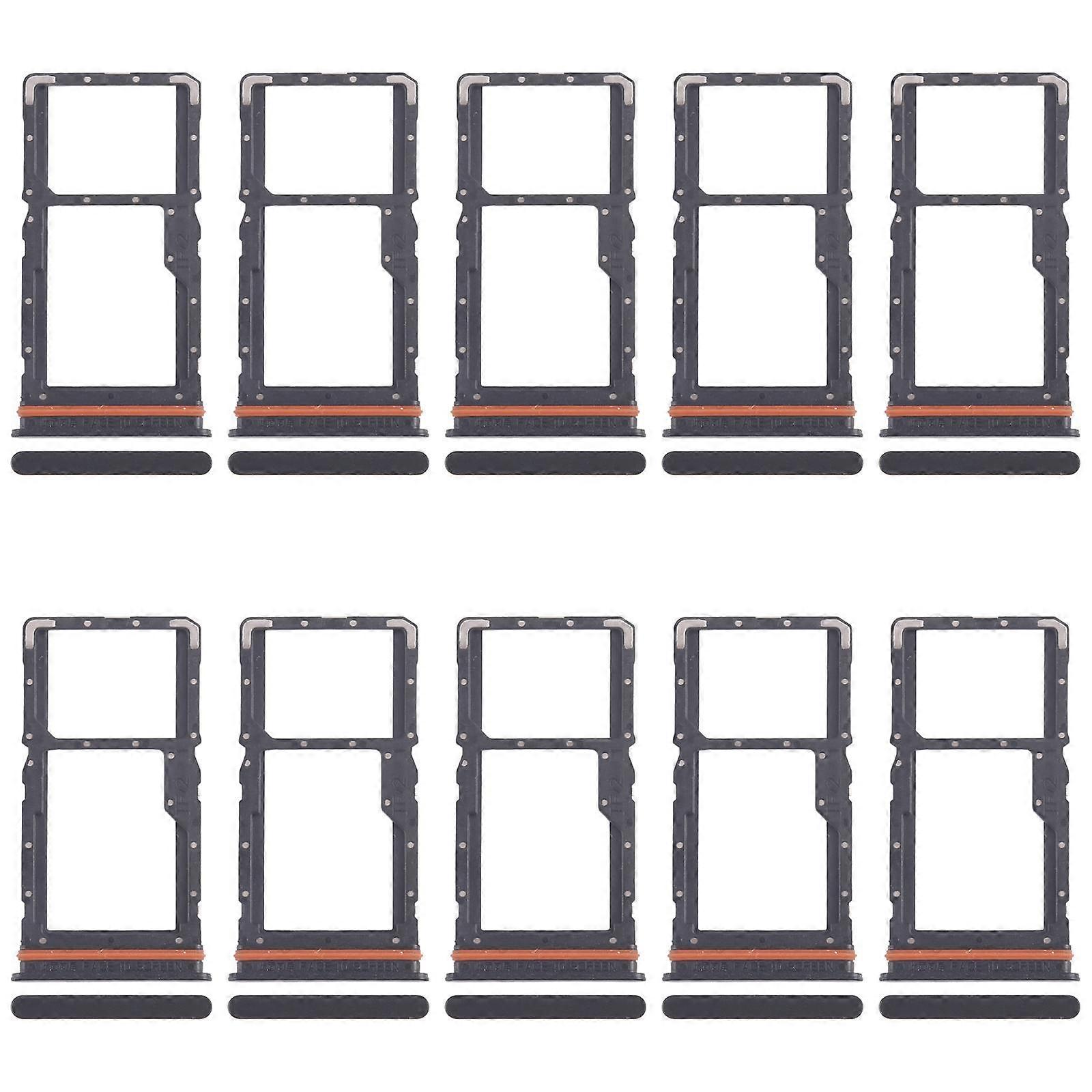 For Xiaomi Redmi Note 13R 10pcs SIM Card Tray + SIM Card Tray / Micro SD Card Tray