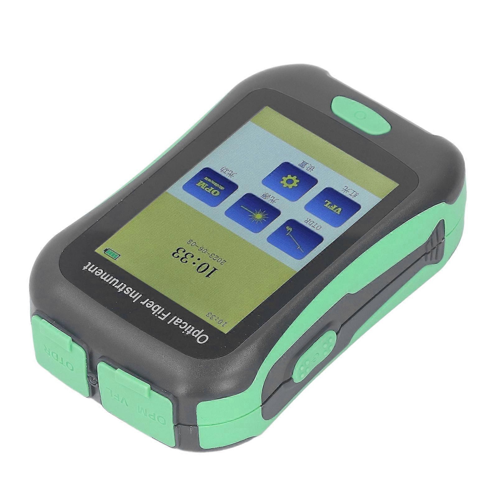 3.5 Inch Touching Display Screen Fiber Tester 5 In 1 AUA 18A Optical Time Domain Reflectometer US Plug 100‑240V 