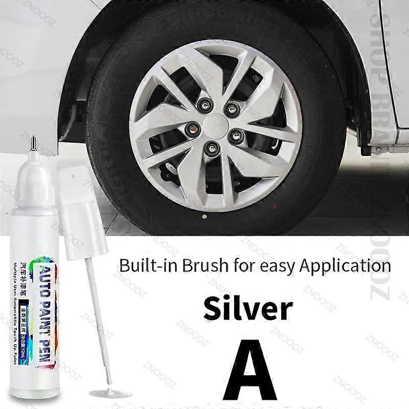 2 stk. for JAC REFINE M4 utbedringslakk felgreparasjonssett rask og enkel reparasjon av riper i hjul felgmaling for bilfelgreparasjon sølv