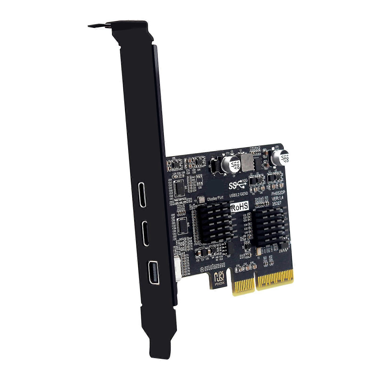 Type C Expansion Card With  4K 60Hz Video Output And USB 3.2 10Gbps Data Transfer Multicolor