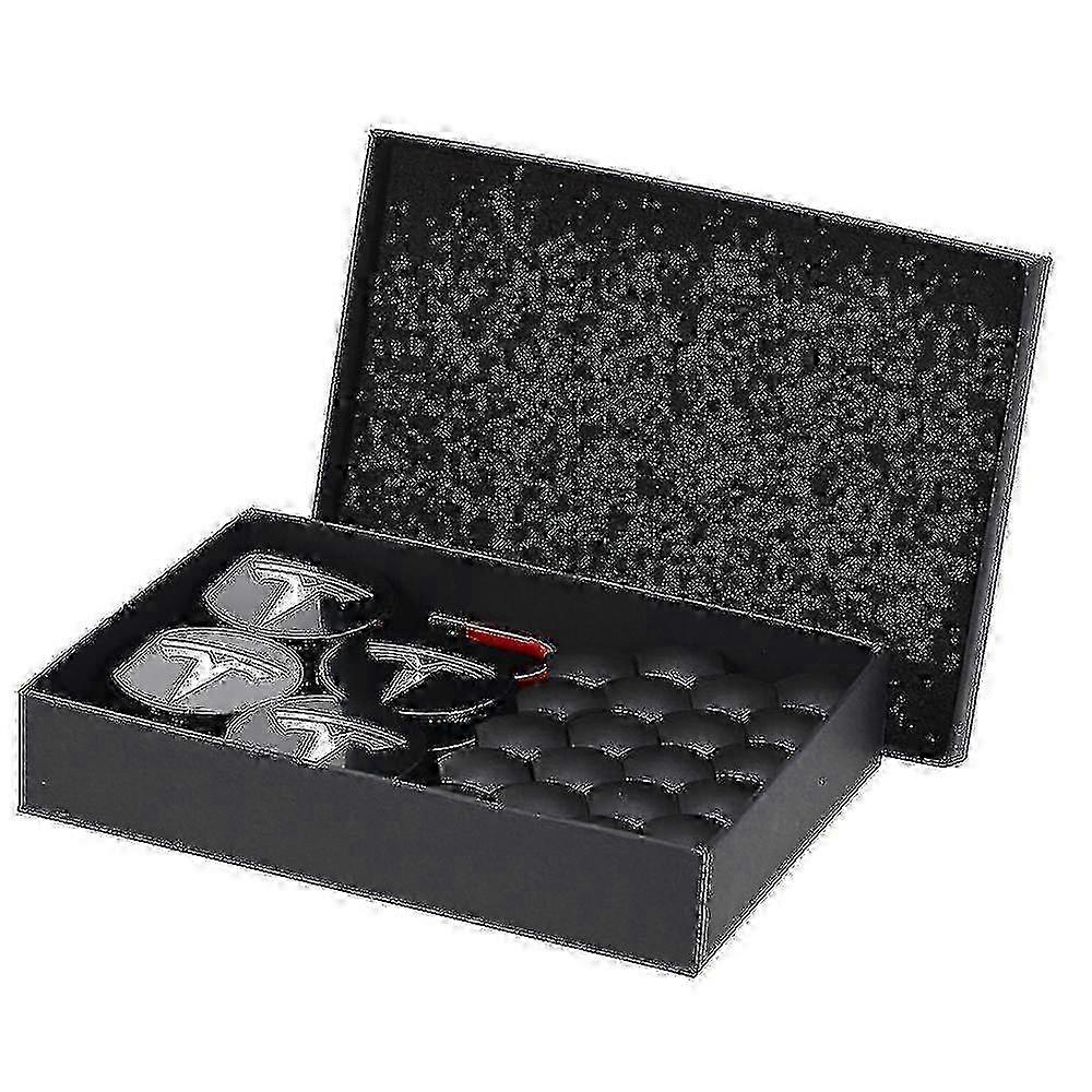 Improved Tesla Wheel Cap Kit: Center Hub Cap Set with Wheel Nut Cover for Model Y, Mode 3, Mode S & Mode X