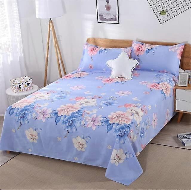 Bed Sheet Home Textile Modern Polyester Cotton Flat Sheets Queen Size King Size Single Bed Linens Bedspread