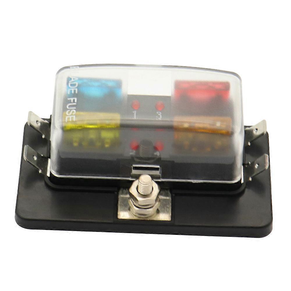 Fuse block for car with LED indicator 4 way blade fuse box 12V 24V marine boat caravan