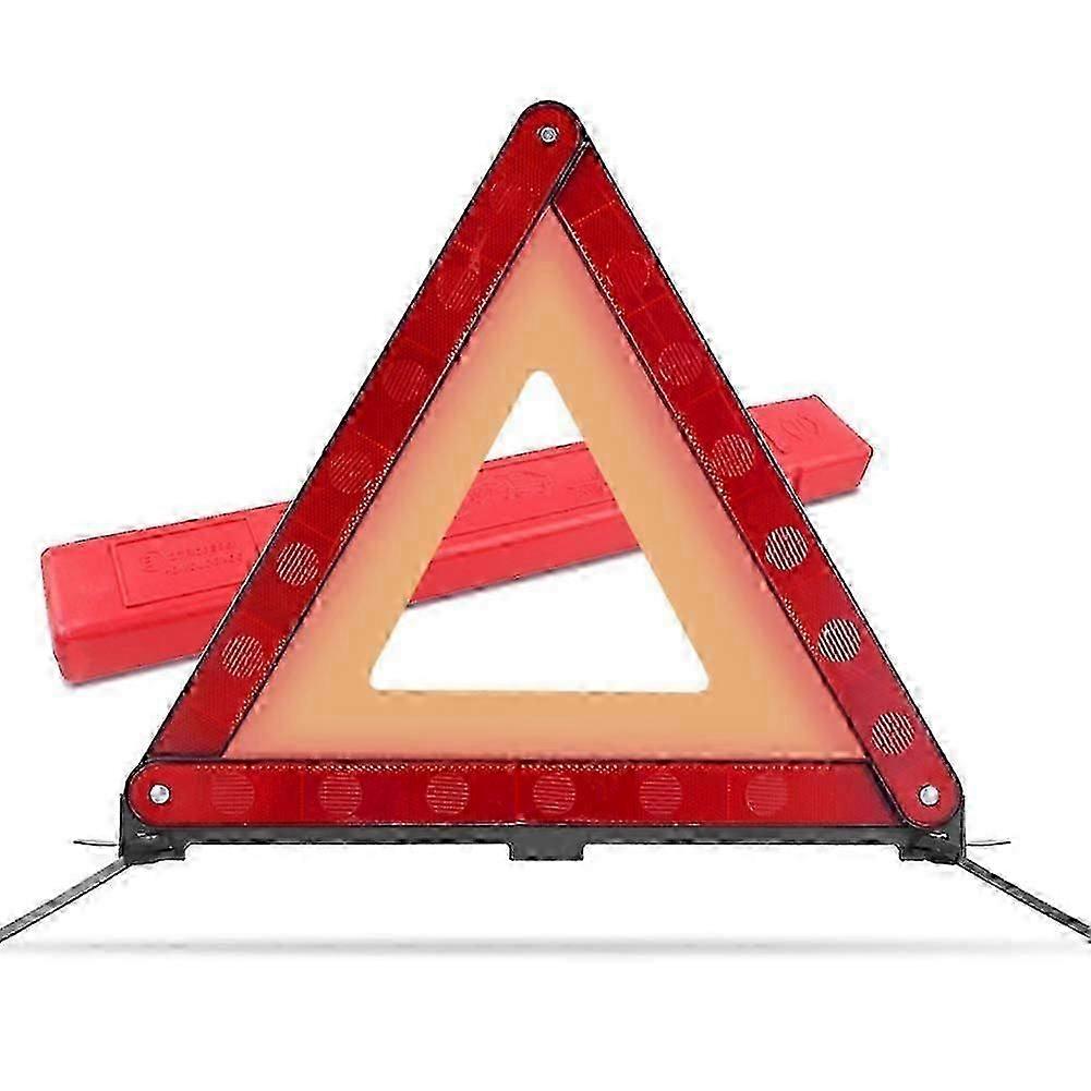 Car Warning Triangles, Safe Parking Sign Triangle Reflective Warning Plate Auto Safety Kit with for Motor Vehicles Red Safety Triangle_SZXM