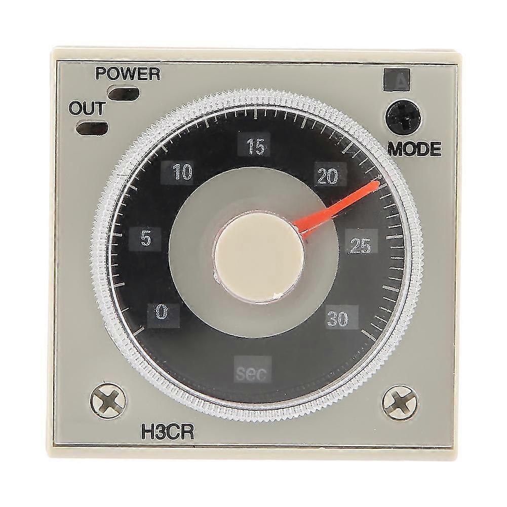 Jadeshay Time Relay H3CR-A, 100-240VAC/100-125VDC, Adjustable Multi-Range 0.5s to 300h, 11 Pin Timer Switch, Industrial Grade Control Relay T0GCX