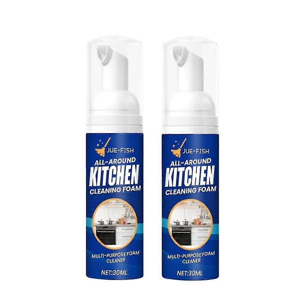 2x Nouveau Nettoyant Mousse Multi-Usage Taches D’huile Détachant Nettoyage Grills Fours Maison Cuisine Nettoyage Mousse Spray Huile Lourde Mousse Nettoyant