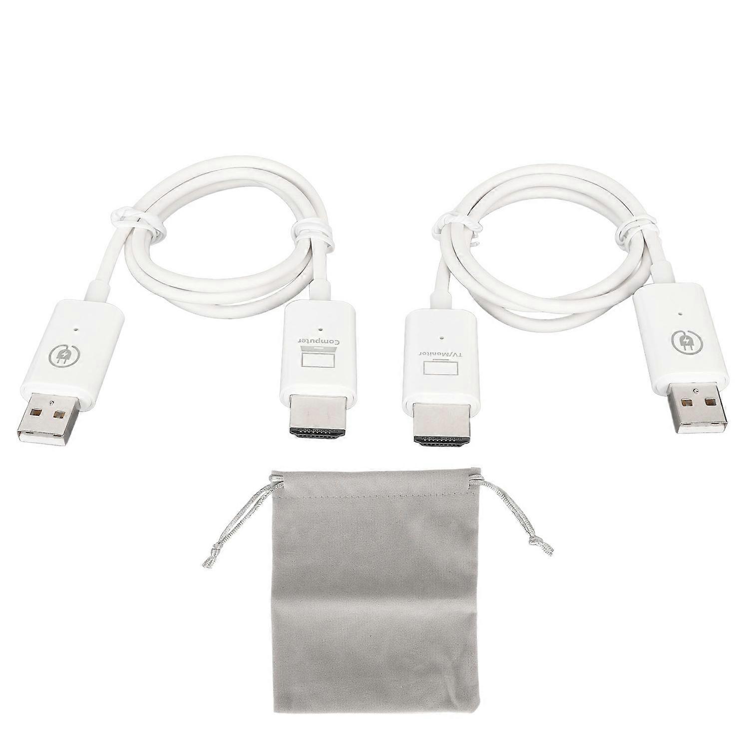 HD Transmitter Receiver 1080P Dual Mode Up to 54yd Plug and Play Wireless HD Extender Kit for Meetin