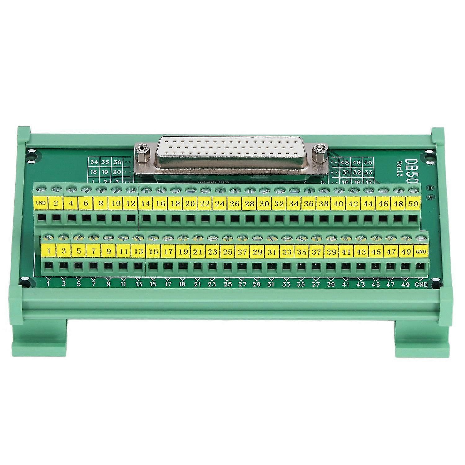 DB50 to Terminal Connector Adapter Plate PCB Board Straight Female DC60V DB50‑M7