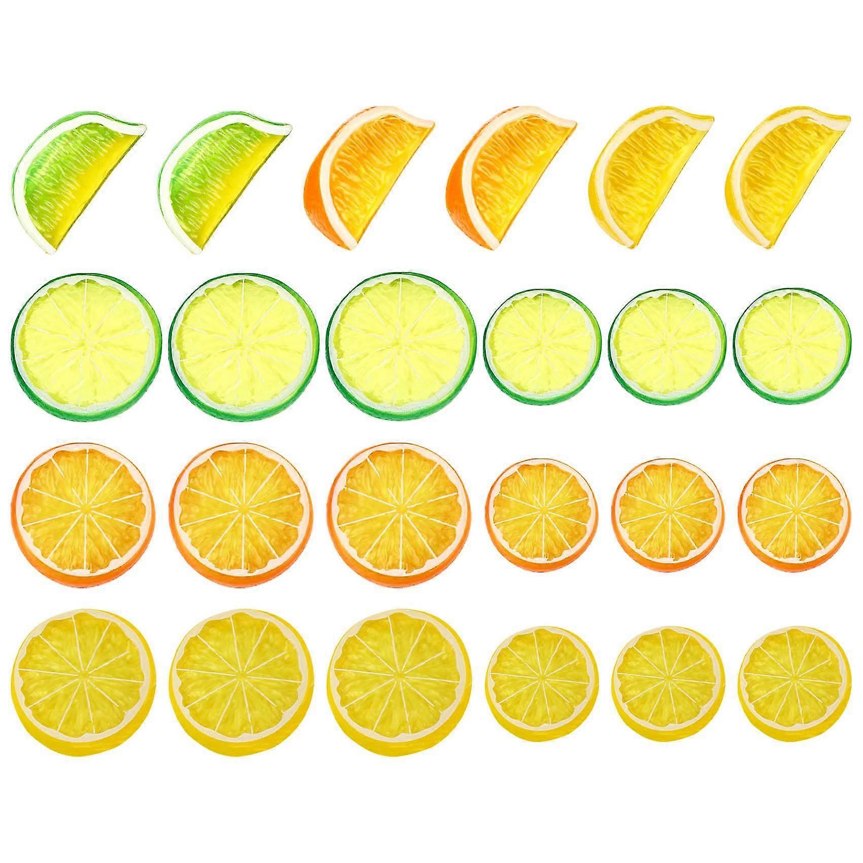 Simulation Lemon Slices Plastic Artificial Lemon , Simulation Lemons Artificial Fruit Plastic Lemon