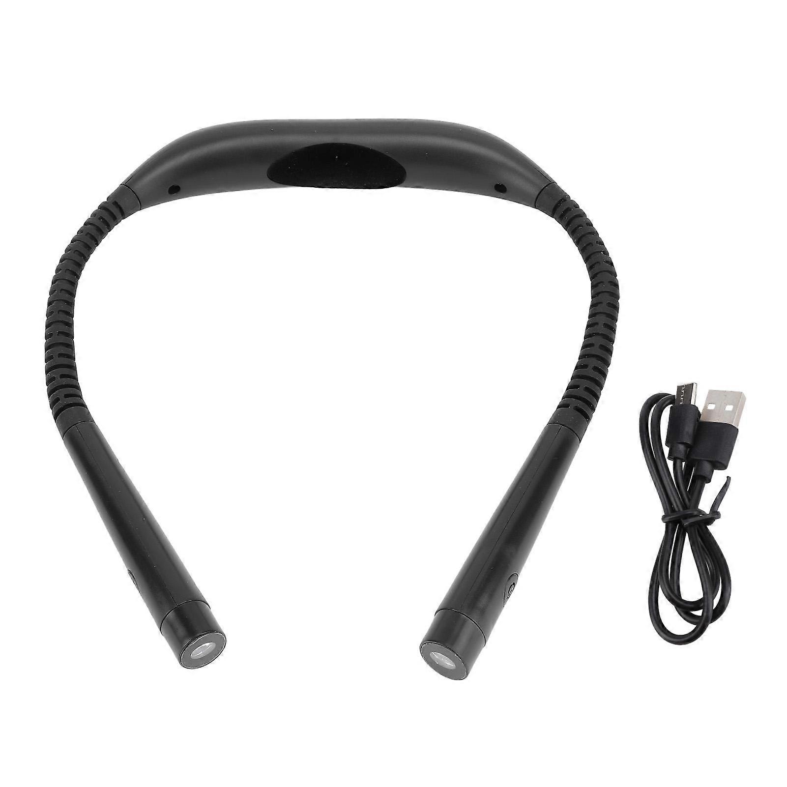 Neck Reading Light 60LM 3 Color Temperature Adjustable Brightness Rotatable Head USB Charging Neck