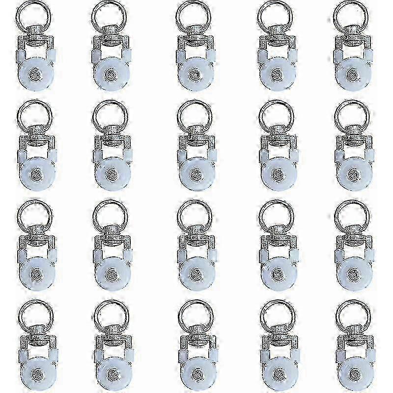 Wheel pulley set for curtain rails - 20 metal sliding hooks 2025
