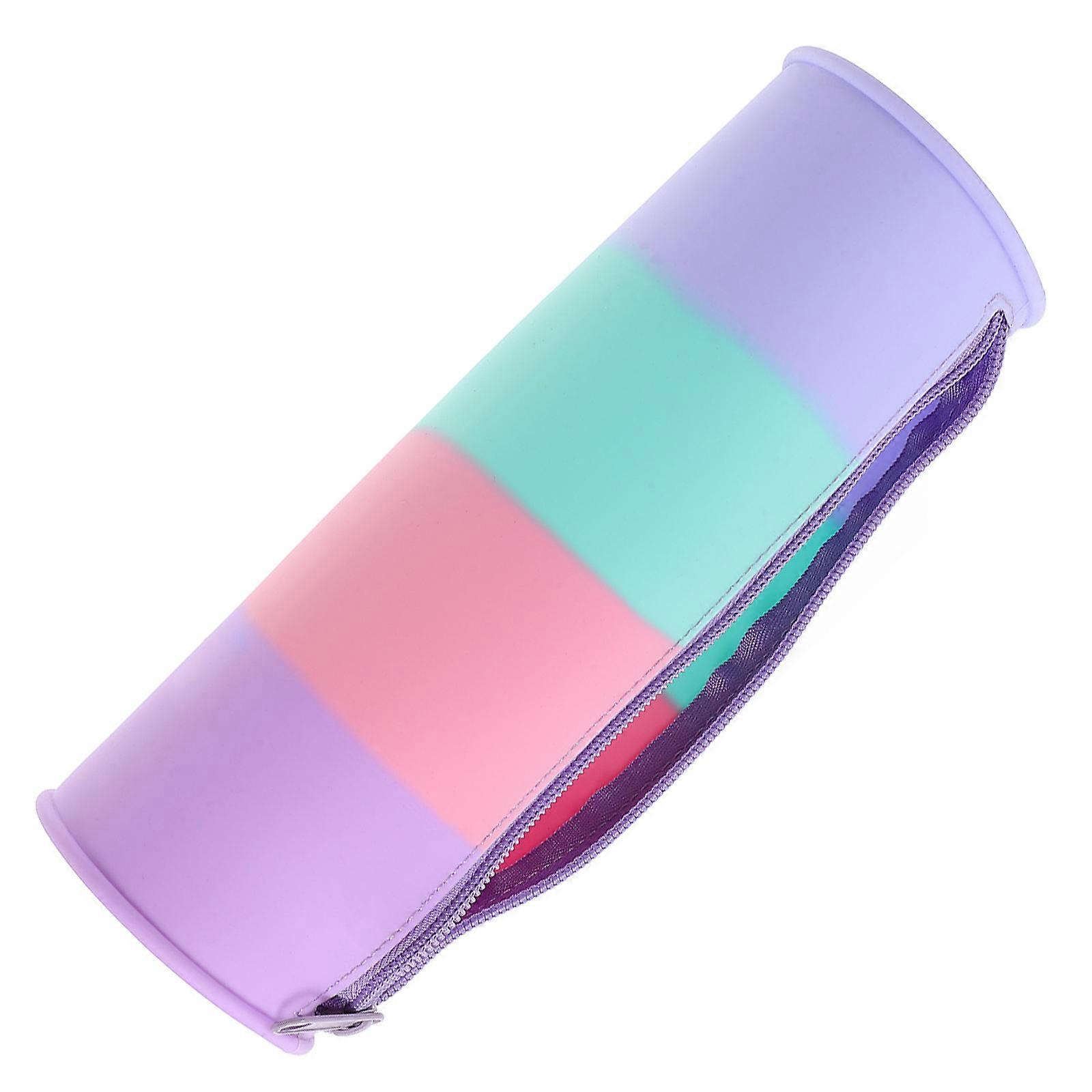 Makeup Brush Holder Silicone Bag for Storage with Zipper Closure Pouch