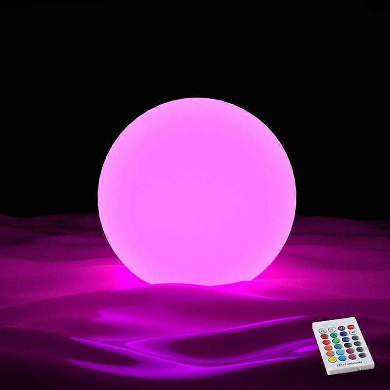 Luxora 3-Inch LED Floating Pool Light - 16 RGB Color Changing Night Light, Dimmable Orb for Kids, Rechargeable with Remote Control