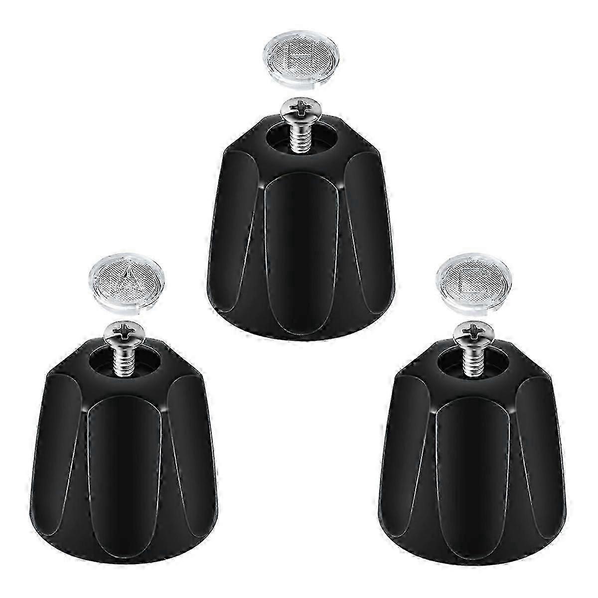 استبدال مقبض دش أسود من 3 قطعة معدنية ، للسعر ومقبض صنبور حوض الاستحمام / دش