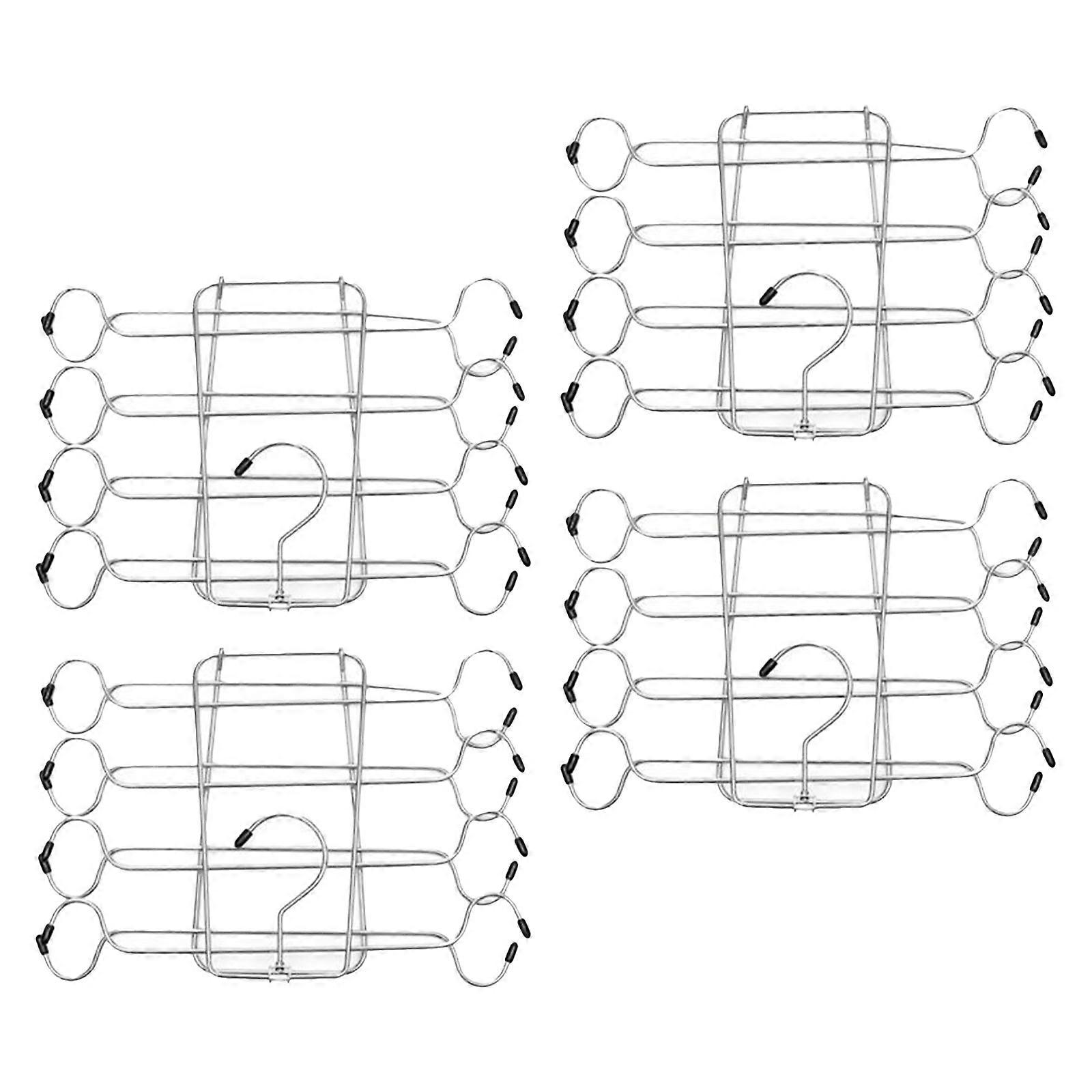 Chest Storage Rack Tank for Closet 4Pcs Metal Silver