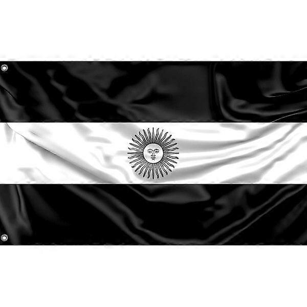 Svart Argentina-flagg C0969