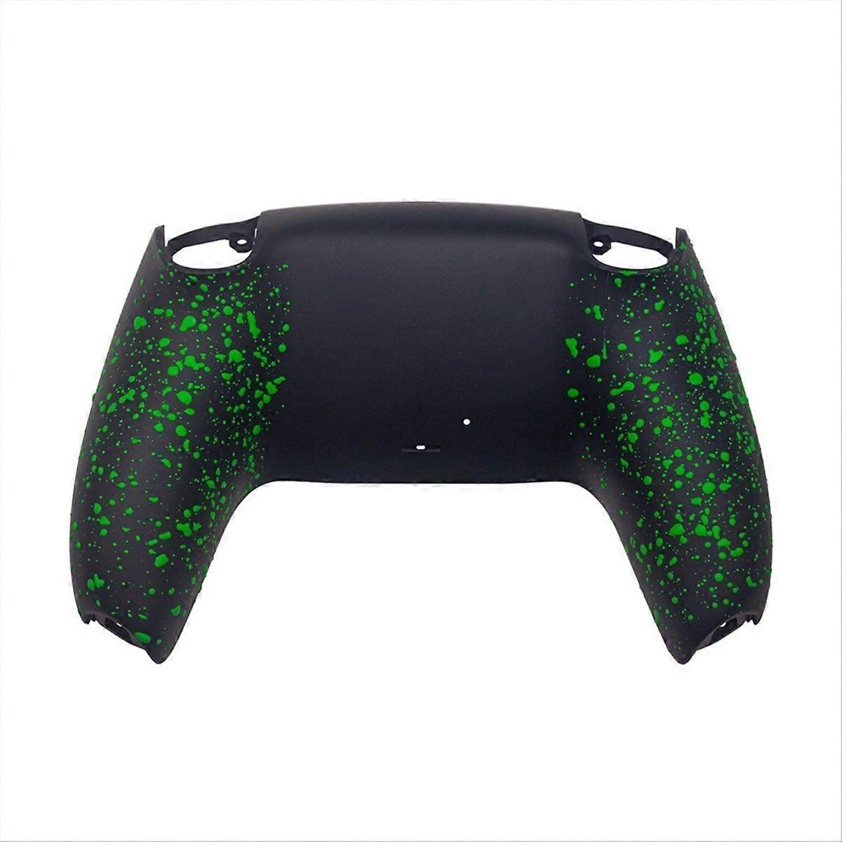 Bottom Back Shell Non-Slip Rear Housing Game Improvement Replacement Parts for PS5 Controller Black&Green