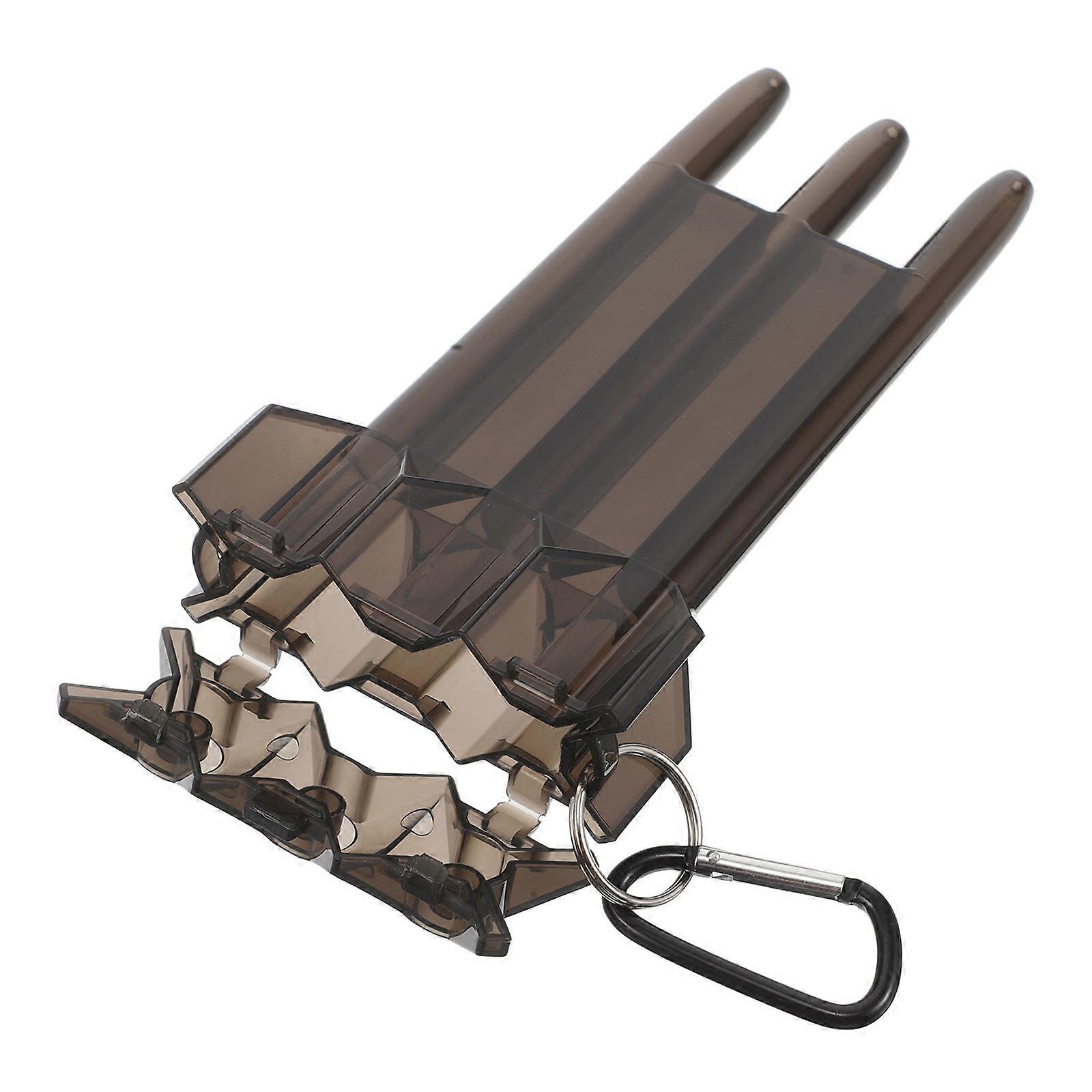 Portable Black Nylon Flights Storage Box With Lock Mechanism For Dart Players 1Set