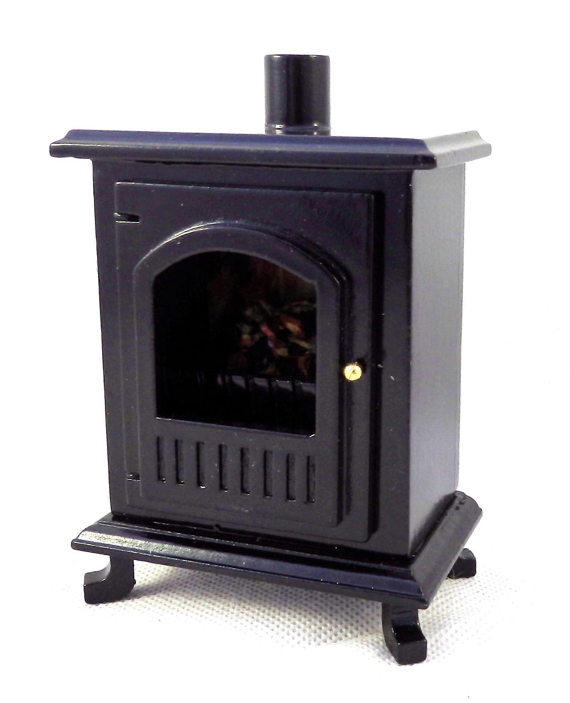 دمى البيت الخشب حرق موقد سجل الموقد مصغرة 1:12 مقياس الأثاث