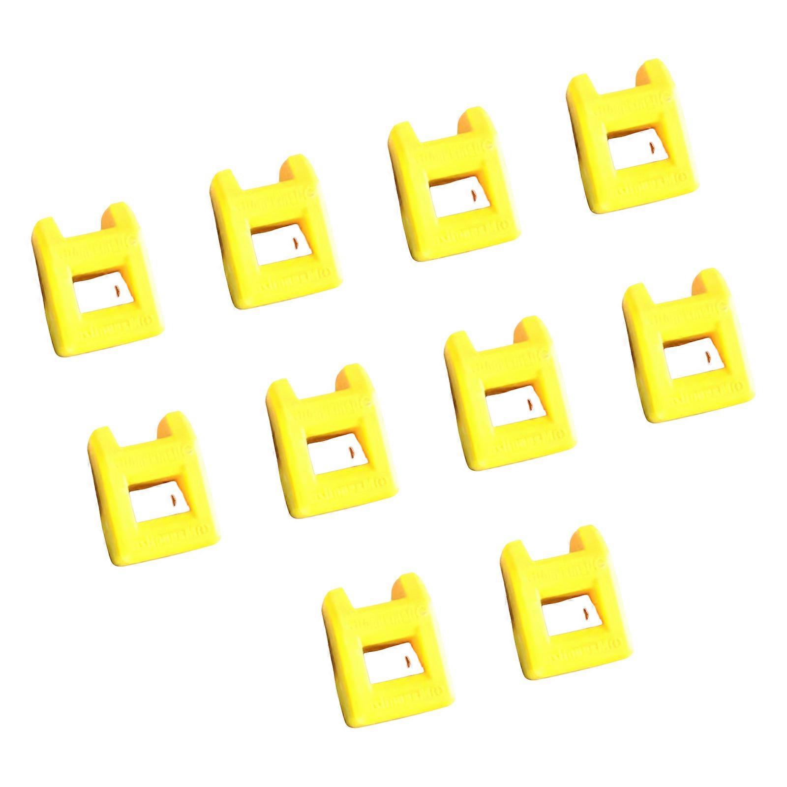 Pack of 10 Magnetic Tool Enhancer for Screwdrivers 2 In 1 Magnetizers Demagnetizer for Drill Bit Screw Bit or Small Tool  Yellow