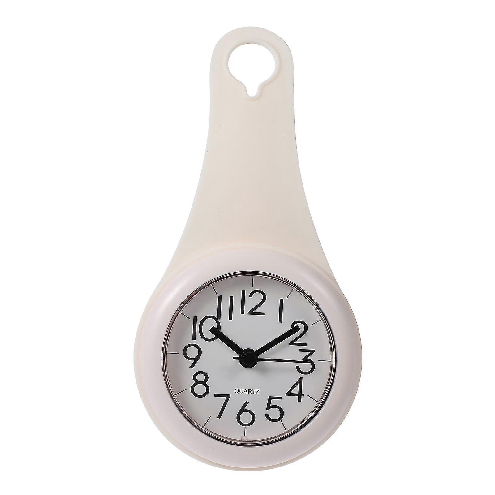 Waterproof Wall Clock Bathroom Mute Wall Clock Suction Cup Hanging Clock