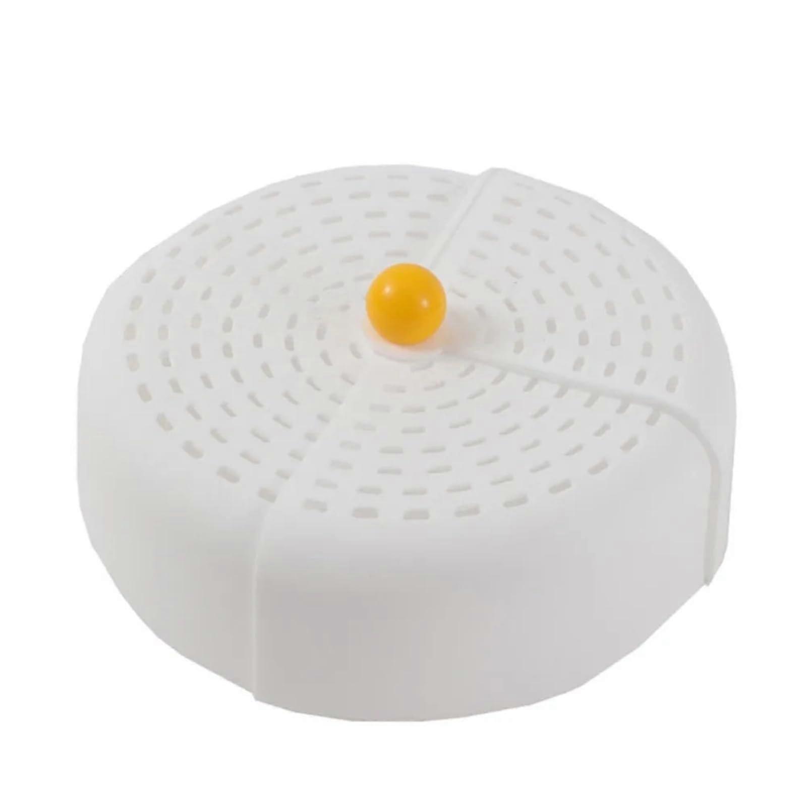 Plastic Food Cover Mesh Dome Lid Dustproof Round Screen for Kitchen Tableware (Yellow)