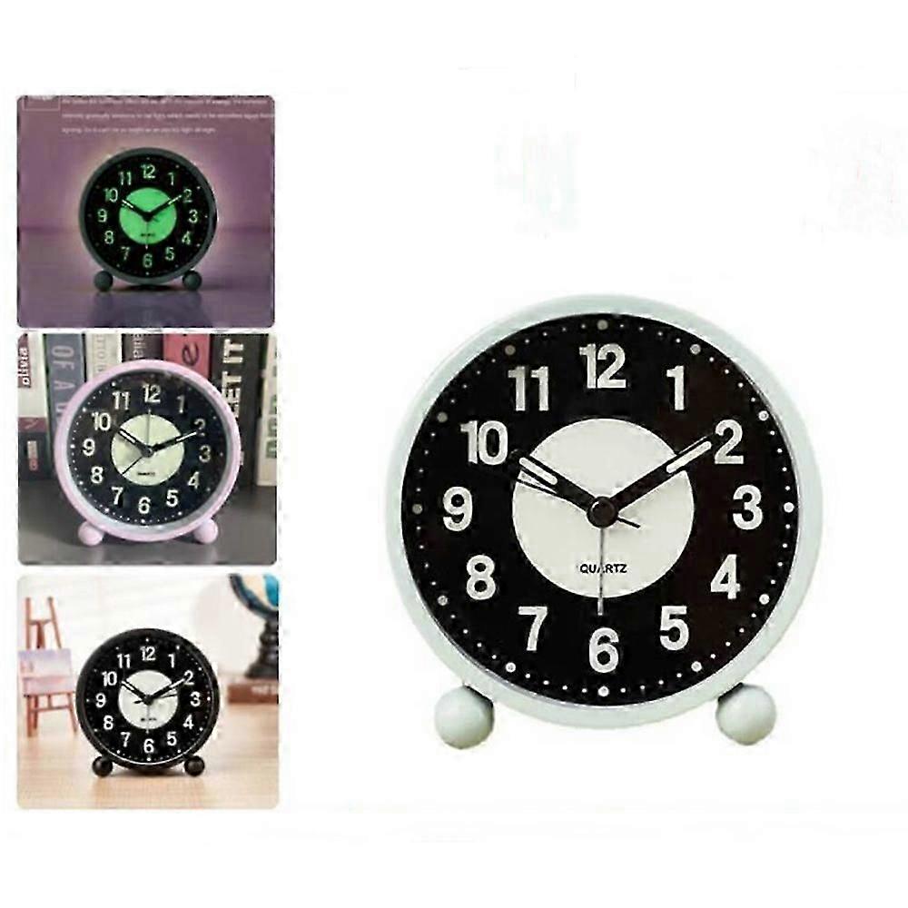 Alarm Clock Bedside No Ticking Battery Power Silent Luminous Clock clear display