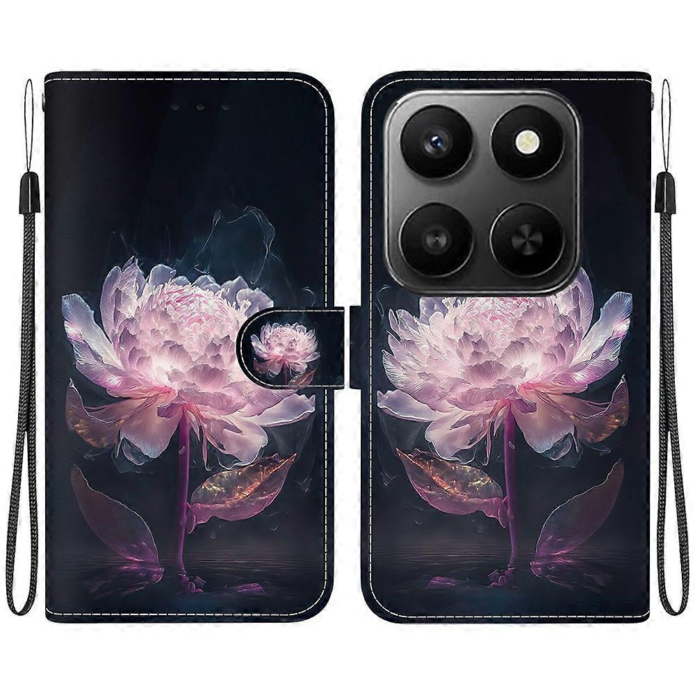 Compatible For Honor 400 Smart 5G Wallet Phone Case Anti-Drop Pattern Printing Leather Flip Cover with Strap