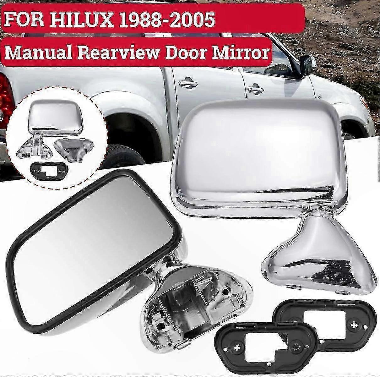 Chrome Rear View Mirror Assembly for 1997-2001 Vehicles - Left & Right Side Door Mirrors