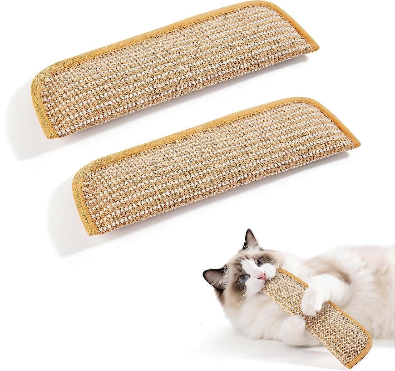 Cat Toys Pack of 2 with Organic Catnip, Soft Sisal Material Indoor Kitten Scratching and Kicker Toys, Drives Bored Cats Crazy with Fun Interactive Che