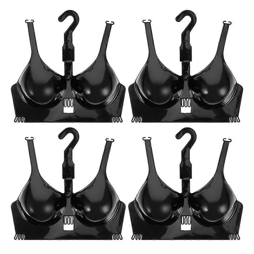 Plastic Female Hanging for Store Display 4Pcs Black