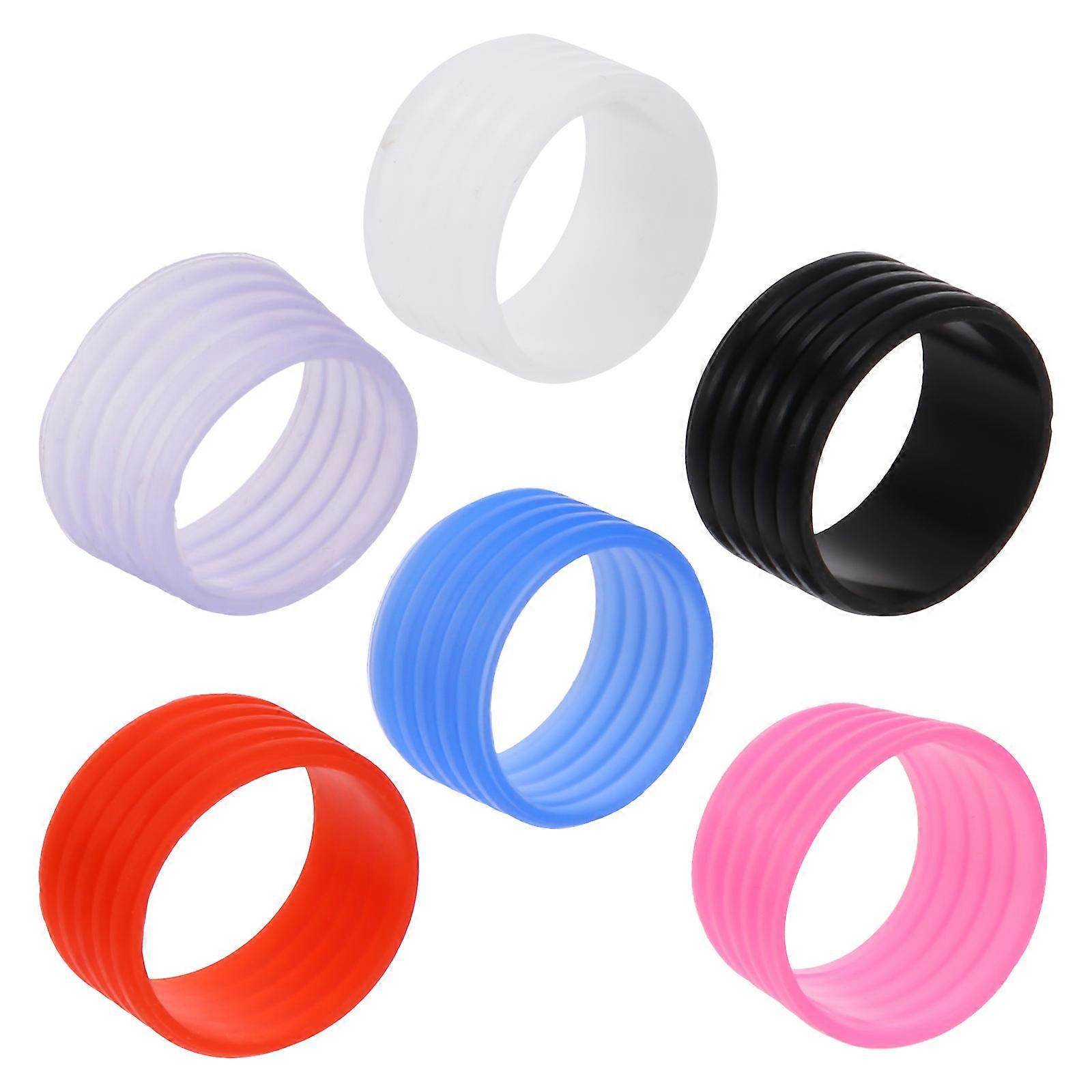 Racket Overgrip Protector Silicone Ring for Anti-Slip Sweatband 18Pcs