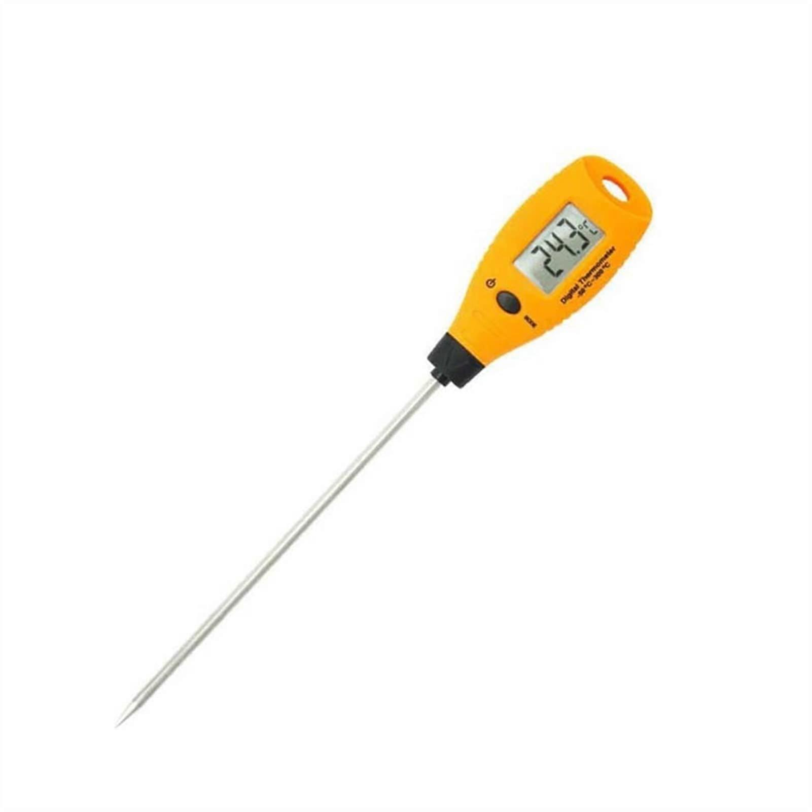Digital Food Thermometer Instant Read with LCD Display and Steel Probe for BBQ Baking 50°C300°C