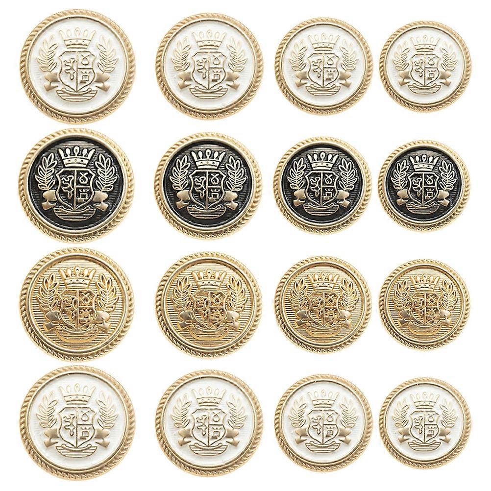 16pcs Sewing Buttons Delicate Alloy Decorative Button British Styled Button