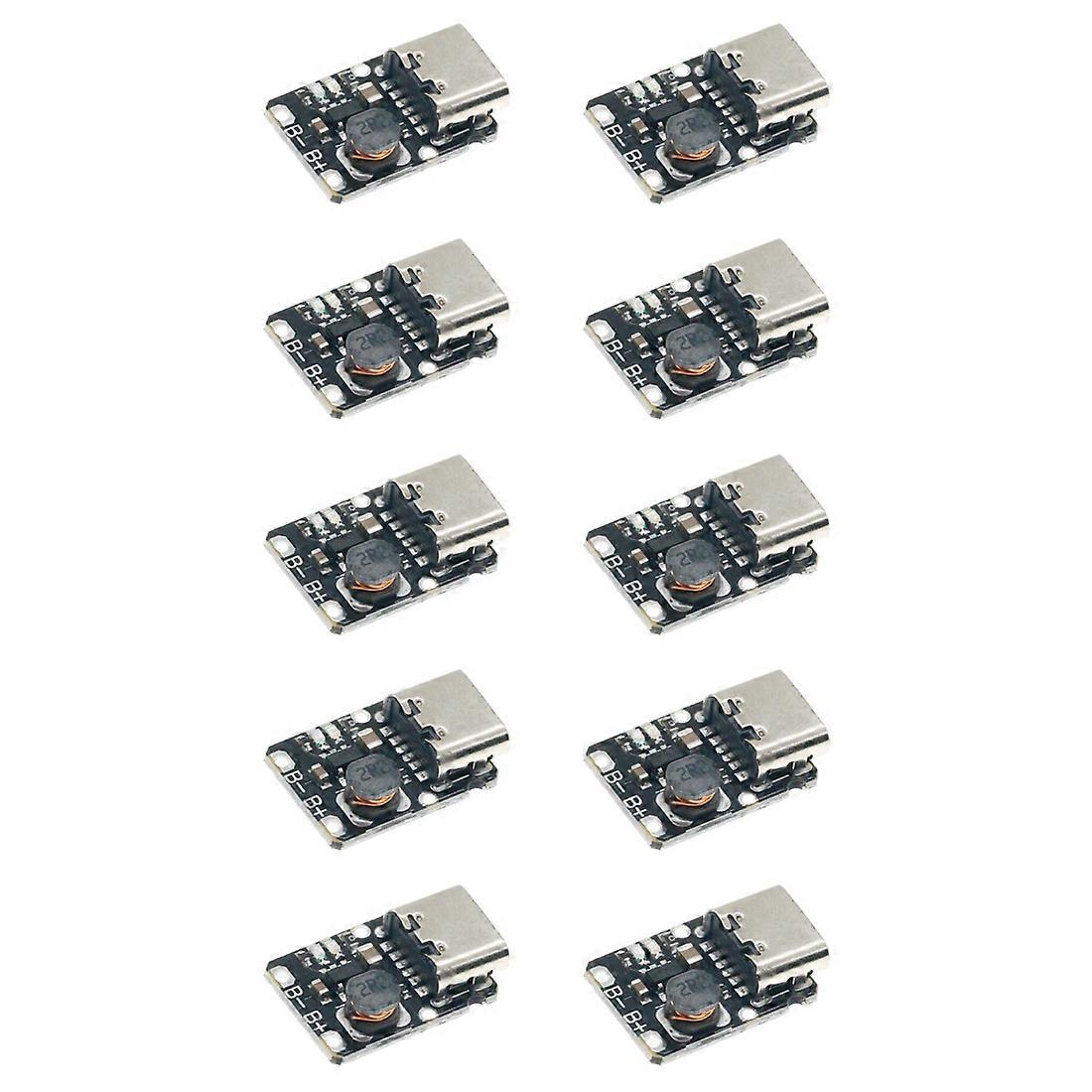10Pcs Mini Lithium Battery Charging Module with 5V Output Boost 18650 Type-C with Protection,Charging Boost Power Board