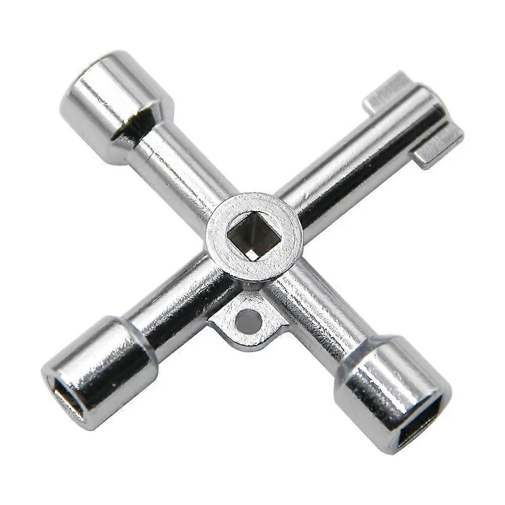 Multifunctional 4-in-1 Cross Portable Silver Hand Screwdriver DIY Socket Screwdriver Head Combination