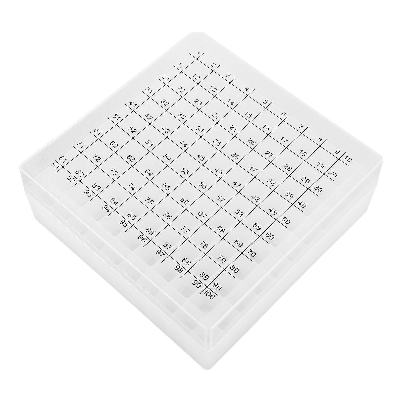 Laboratory Test Tube Storage Box Plastic Holder for 100 Slots