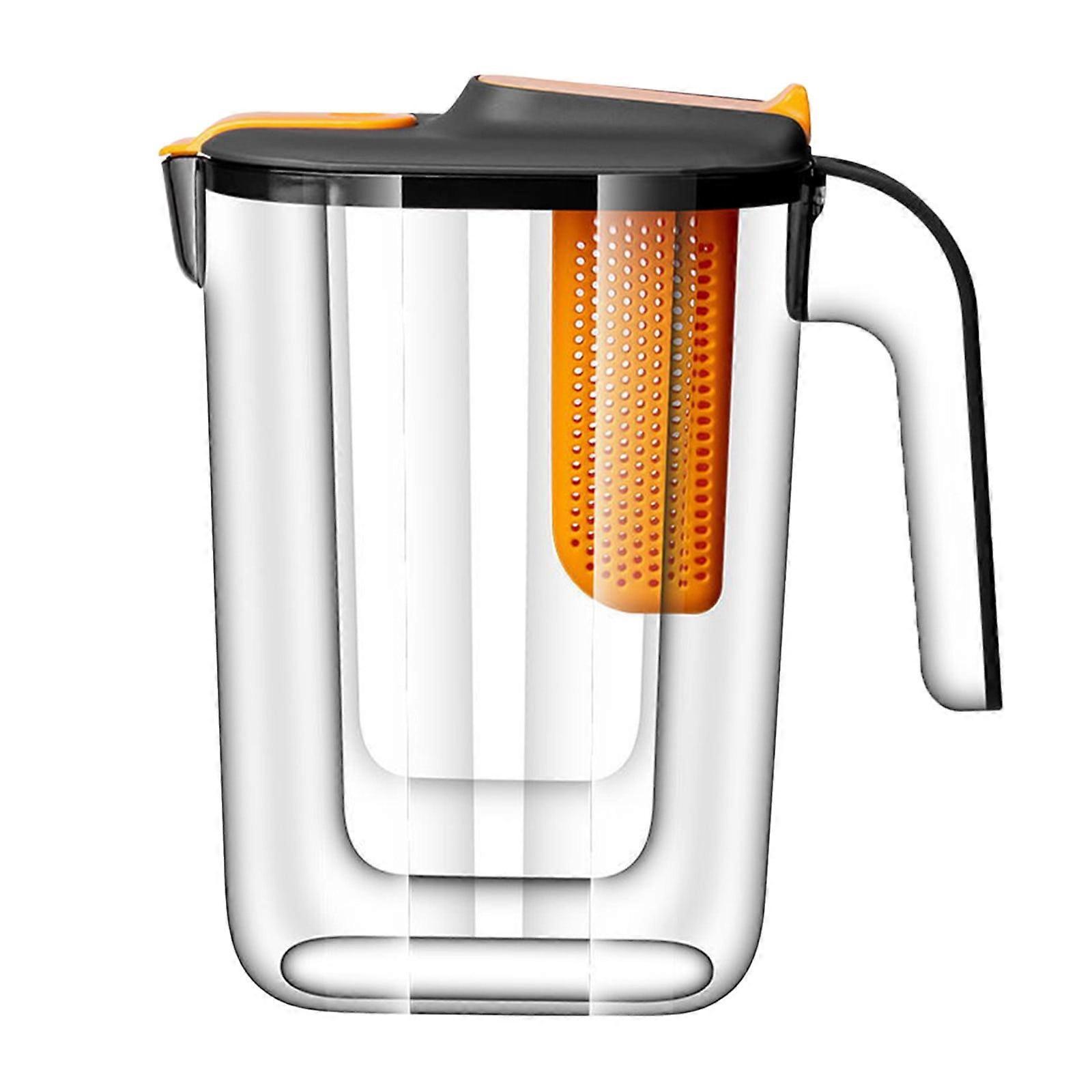 Kiplyki 2.6L Cold Water Kettle with Fruit Filter, Compatible with Refrigerator Side Door, High-Temp Durable