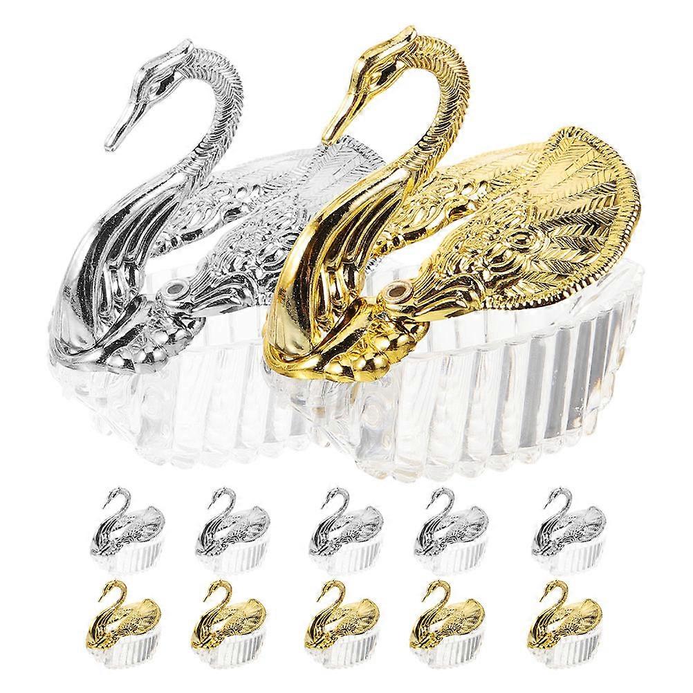 Swan Shaped Candy Containers Wedding Boxes for Storage 12Pcs Set