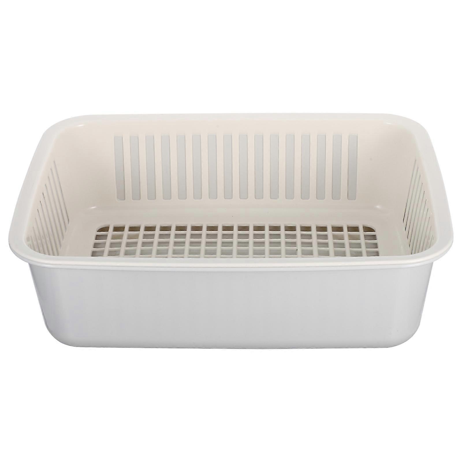 Double-Layer Draining Basket Plastic for Kitchen Kitchen Strainer and Colander Bowl