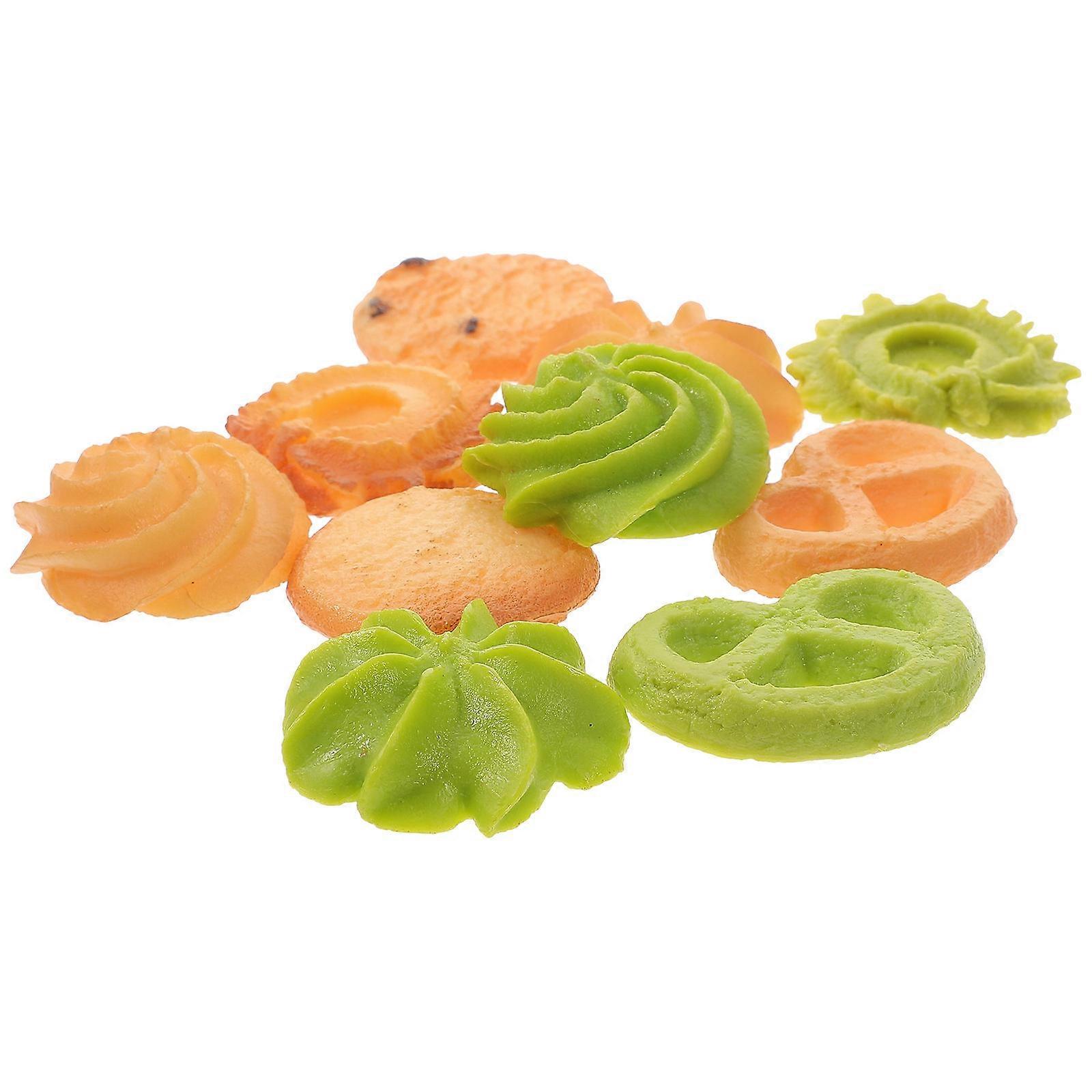 Decorative Artificial Cookie Model for Display 10Pcs Fake Cookie Set