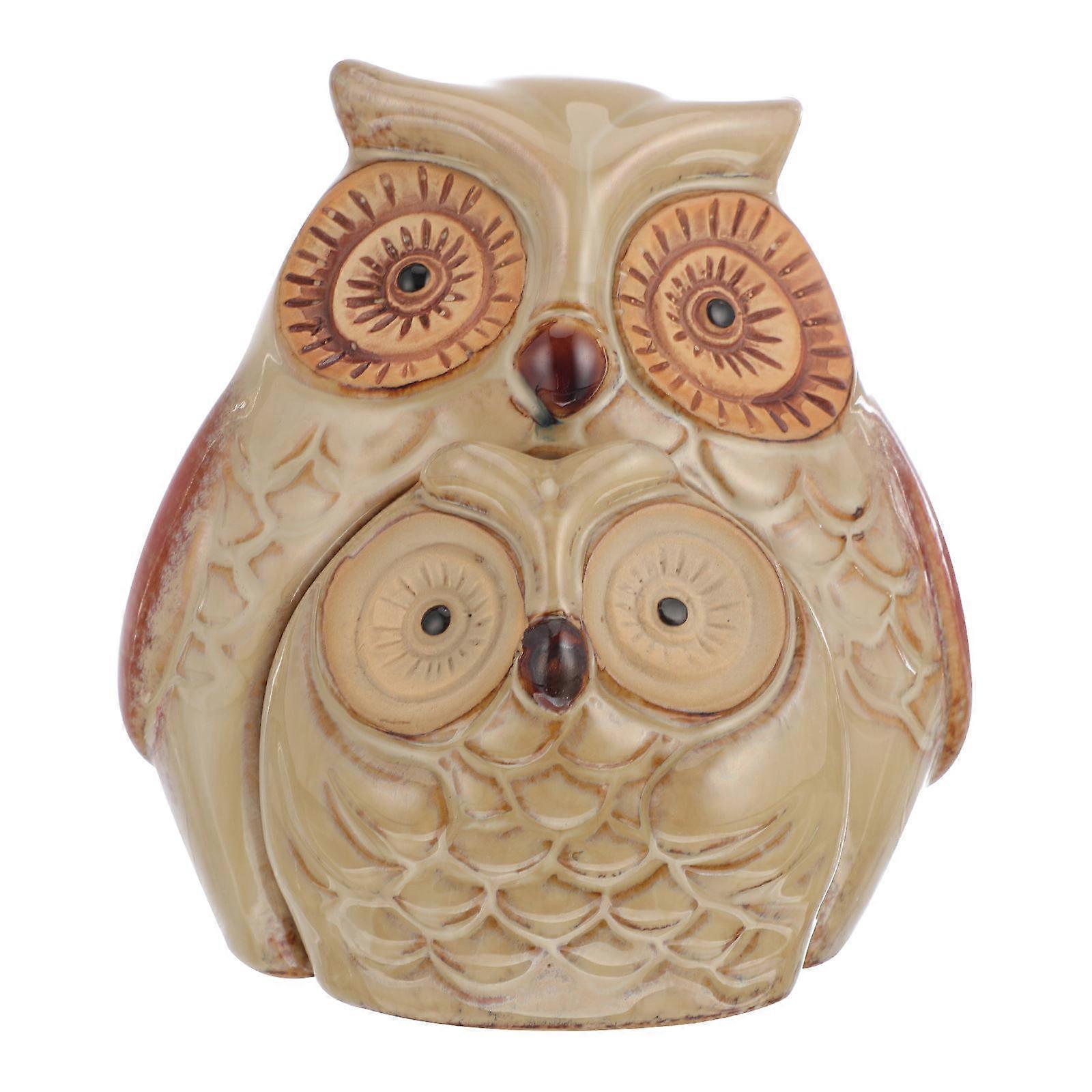 Ceramic Owl Decor for Decoration 4Pcs Owl Craft Decorations Set