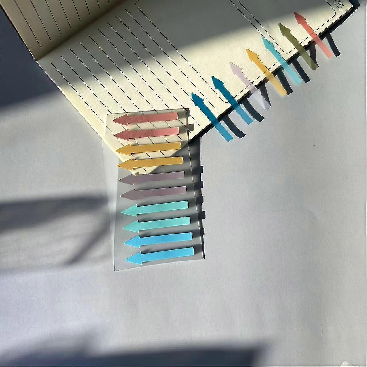 200Pcs Morandi Color Translucent PET Index Stickers Color Classify Bookmarks Stationery Memo Pad Notebook Key Mark Sticky Notes