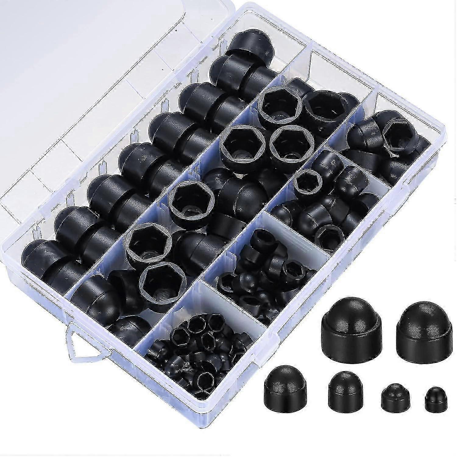Bolt Protection Caps for Metal Structures - 145 Pcs Hexagonal Plastic Covers