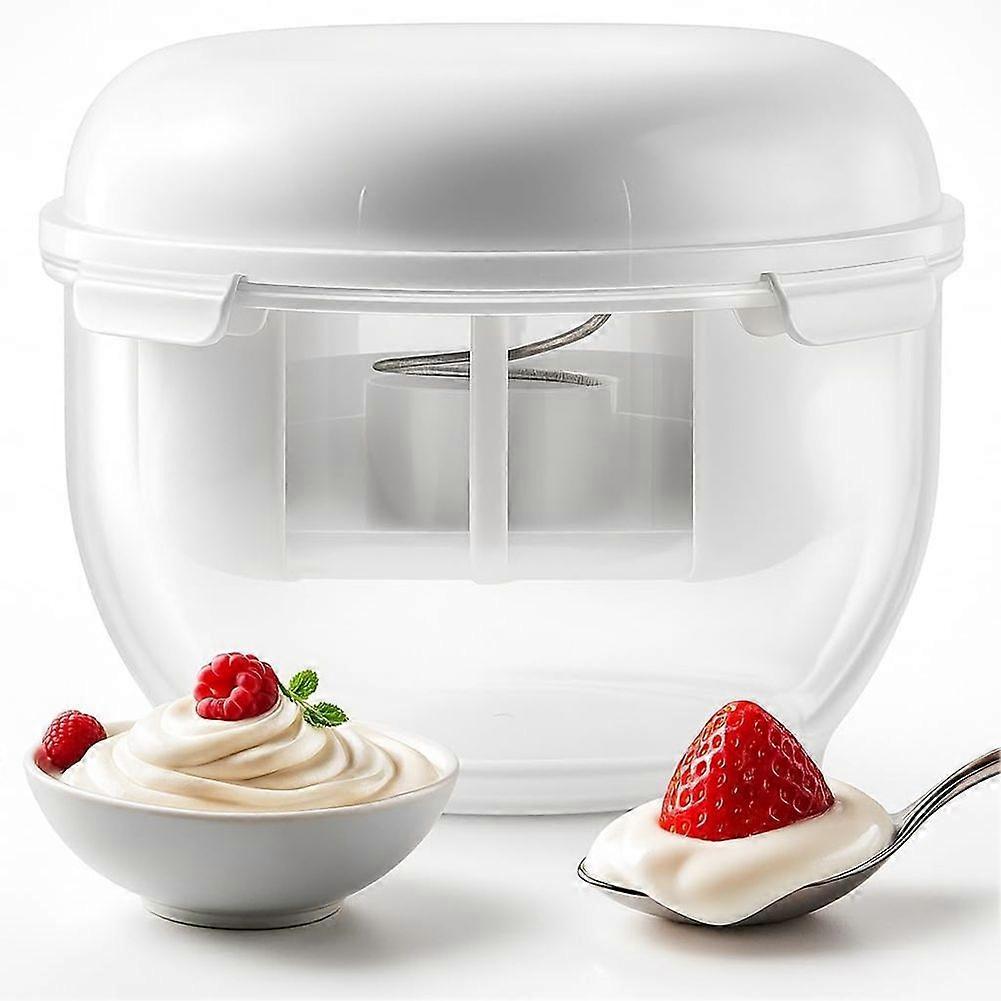 Yogurt Strainers Filter Maker 2.3 Qt with Lid, Fine Nylon Mesh Greek Strainer with Removable Spring